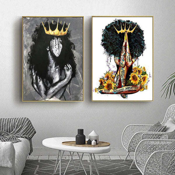 Black Queen Canvas Painting Wall Art